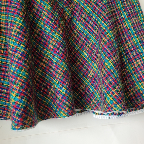 Y2K Mall Goth Punk Grunge Denim And Plaid Tweed Corset Waist Miniskirt Medium - Picture 4 of 12